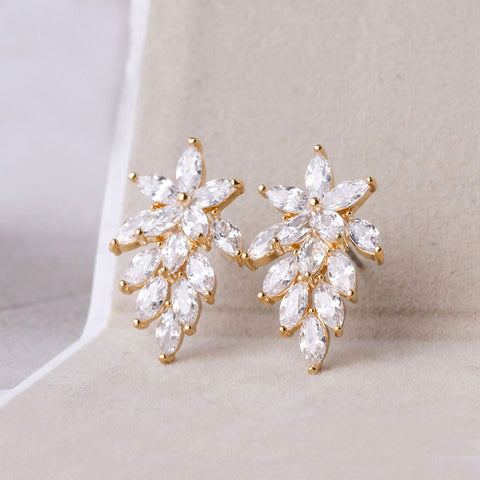 Super Flash zircon horse’s eye diamond bright crystal earrings m3331102