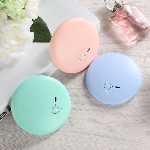 Round LED cosmetic mirror with lamp USB rechargeable makeup mirror m3330715