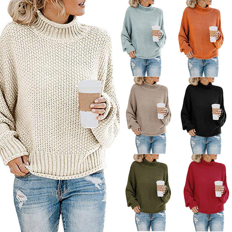 Thick thread turtleneck pullover New knitted sweater for autumn and winter M300633