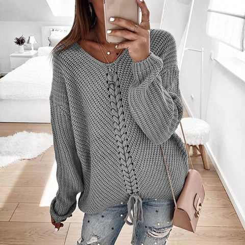 Autumn and winter sweater women's fashion loose splicing m300635