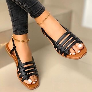 Summer flat round toe casual sandals for women in large size m3331076