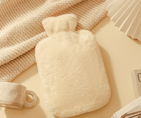 Imitation rabbit hair hot water bottle with hot water handbag for lasting warmth PVC hand warmers m3330672