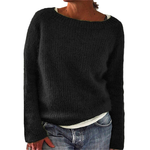 Solid color basic sweater knitted sweater m300507