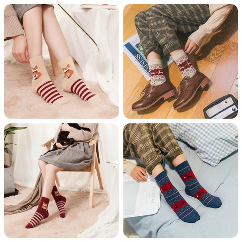 Verpackte Weihnachtssocken, Herbst- und Wintersocken, verdickt und warm m1915010360