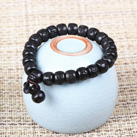 Ethnic style natural lightning strike jujube Buddha beads bracelet wooden jewelry m3331238