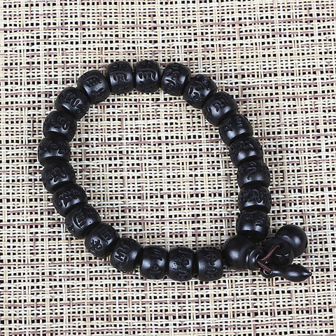 Ethnic style natural lightning strike jujube Buddha beads bracelet wooden jewelry m3331238