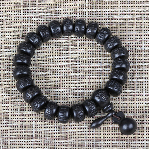 Ethnic style natural lightning strike jujube Buddha beads bracelet wooden jewelry m3331238