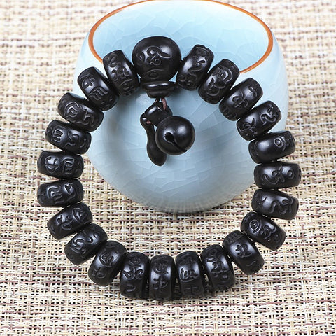 Ethnic style natural lightning strike jujube Buddha beads bracelet wooden jewelry m3331238