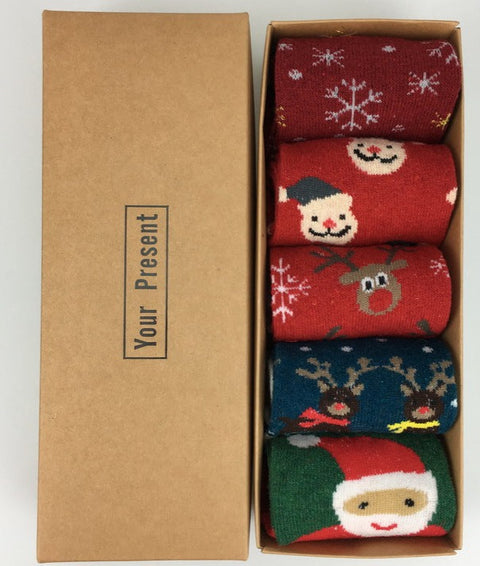 Verpackte Weihnachtssocken, Herbst- und Wintersocken, verdickt und warm m1915010360