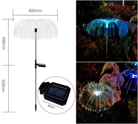 Solar atmosphere decorative light LED fiber jellyfish outdoor waterproof lawn lamp m3330923