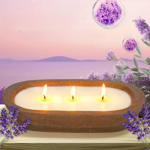 Log tray fragrance candle indoor m3331223