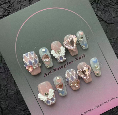 Pure handmade armor angel wings nail sticker m3331212