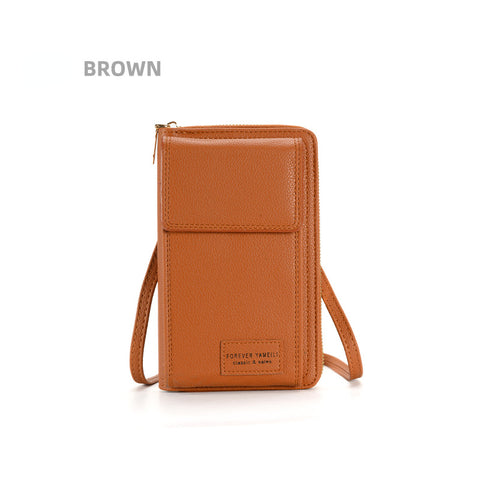 Women's Mobile Phone Bag Wallet Multifunctional Shoulder Bag PU Leather Crossbody Bag Tide m5010667