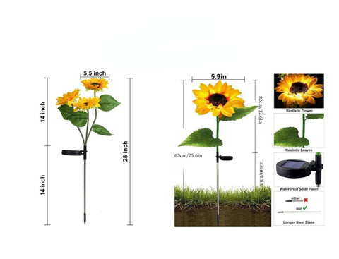 LED solar sunflower lamp string sunflower m3331168