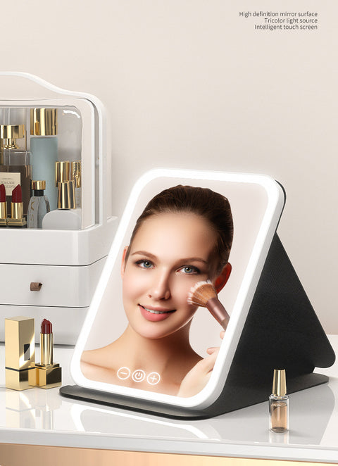 Led cosmetic mirror portable mirror foldable m3330897