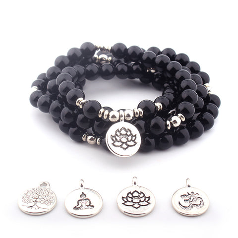 108 necklaces Lotus pendant bracelet Buddha bead necklace m3331224