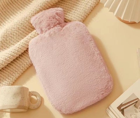 Imitation rabbit hair hot water bottle with hot water handbag for lasting warmth PVC hand warmers m3330672