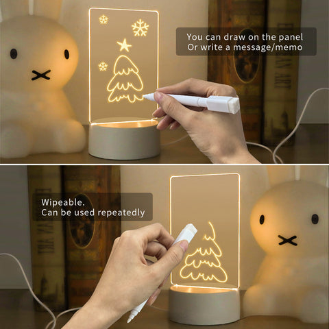 Illuminated message board creative USB plug-in bedside lamp m3330905