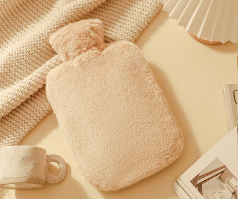 Imitation rabbit hair hot water bottle with hot water handbag for lasting warmth PVC hand warmers m3330672