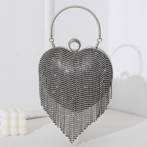 Rhinestone love bag fashion diamond tassel dinner bag m3331046