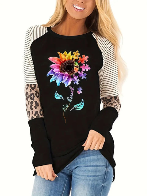 Long Sleeve Crew Neck Sweater 3D Printing m300754