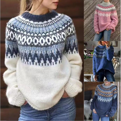 Sweater acrylic thick needle thickened jacquard sweater m300563