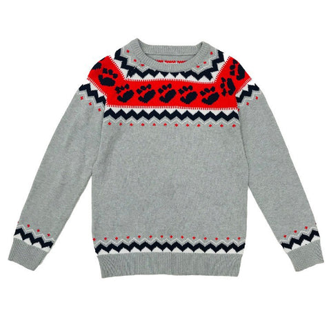 Crew neck color matching loose fashion pullover knitted sweater m300485