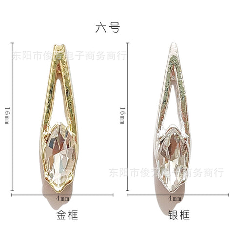 Nail Art Alloy Jewelry Star Moon Diamond Pearl Luxury Court Diablo Baroque Nail Decorative Sticker