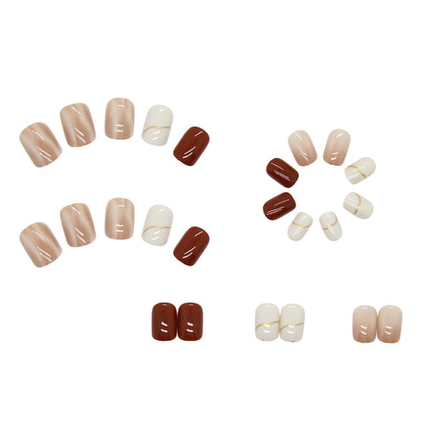 Porter un autocollant pour ongles détachable, couleur chair, faux ongles, M5010560 