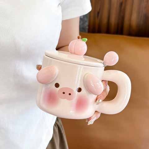 Cute mug with spoon m3330660