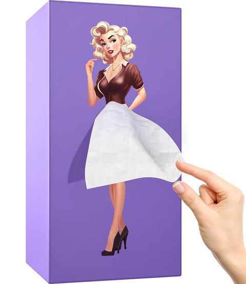 Cartoon anime girl tissue box flying skirt tissue box pod skirt girl face pumping carton cute desktop decorative ornament m5010683