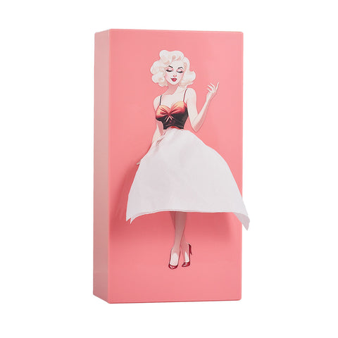 Cartoon anime girl tissue box flying skirt tissue box pod skirt girl face pumping carton cute desktop decorative ornament m5010683