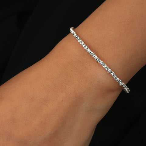 High carbon diamond full diamond temperament bright silver super sparkling bracelet m3331106