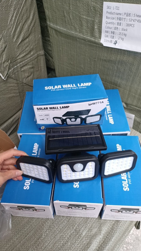 Solar wall lamp, human body sensing, outdoor light, free rotation, courtyard light, waterproof lighting, path light, m3331160