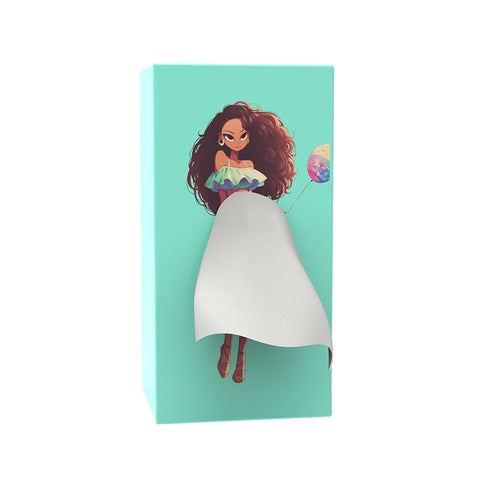 Cartoon anime girl tissue box flying skirt tissue box pod skirt girl face pumping carton cute desktop decorative ornament m5010683