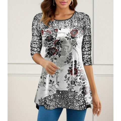 Fashion Print round Neck T-shirt M300178