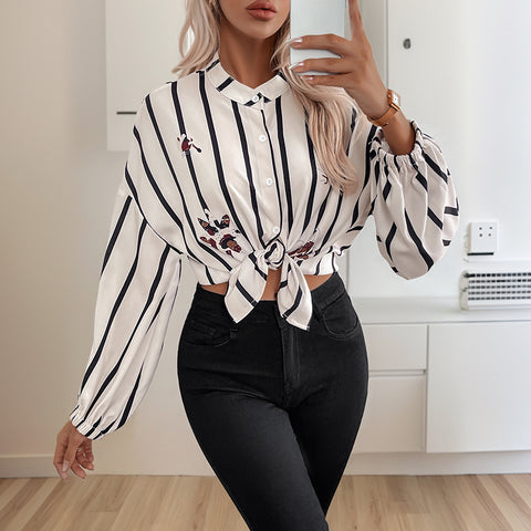 Striped printed shirt m300816