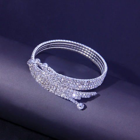 Multilayer rhinestone bracelet m3331118