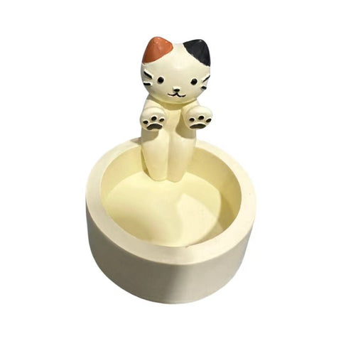 Light luxury wind cartoon kitten candle holder heating decoration m3331017