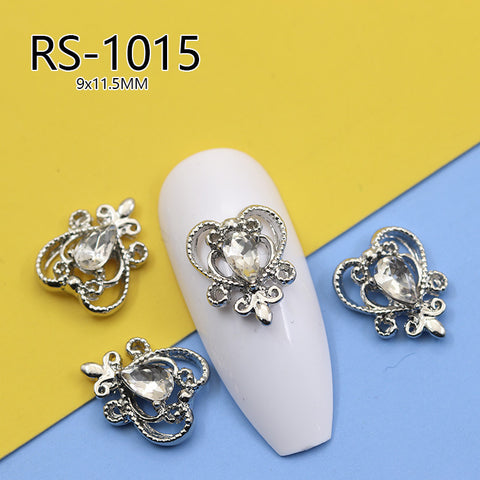 Vintage Baroque court style nail art jewelry hollow nail sticker ins wind zircon model m3331220