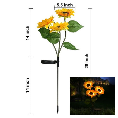 LED solar sunflower lamp string sunflower m3331168