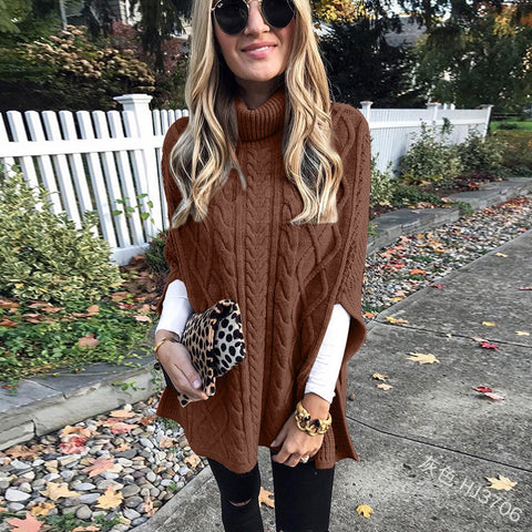 Turtleneck solid color street hipster sweater loose fashion sweater women m300498