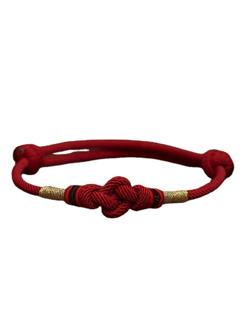 Red rope hand-woven bracelet couple's gifts for men and women, auspicious year of the snake, diamond knot, jade bead hand rope m3331253.