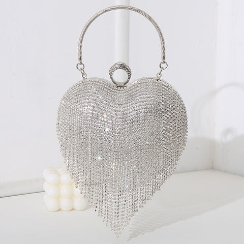 Rhinestone love bag fashion diamond tassel dinner bag m3331046