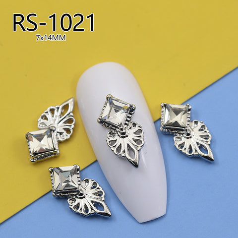 Vintage Baroque court style nail art jewelry hollow nail sticker ins wind zircon model m3331220