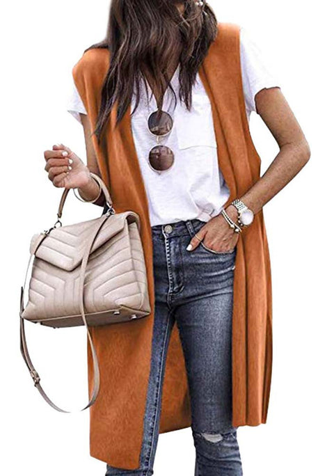 Cardigan Fashion Trendy Mid-Length Sleeveless Vest Female M300300