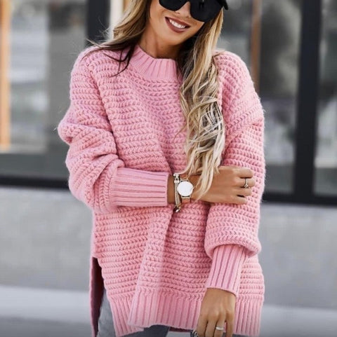 Autumn and winter loose lazy wind long-sleeved pullover knitted sweater m300632