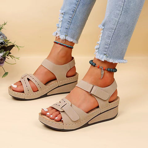 Roman Style Sandals Women's New Wedge Heel Plus Size Beach Sandals Women's M3331082