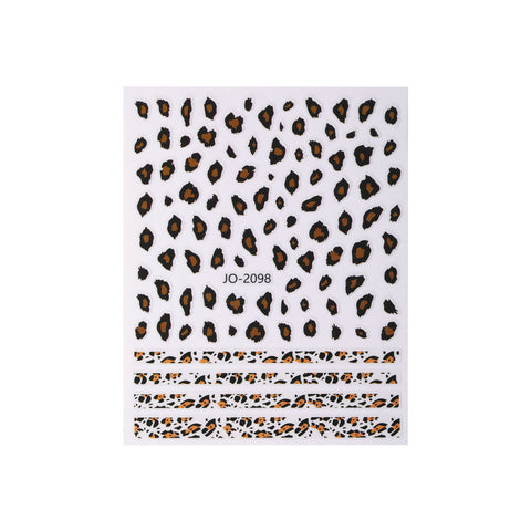 Leopard print nail art sticker decal personalized graffiti trend with adhesive nail sticker m3331202