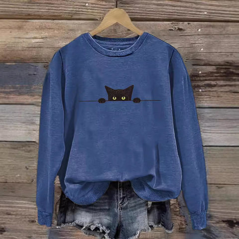 Autumn and winter new loose round neck pullover animal print sweater m300894